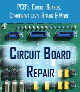 circuit board repair for pcb circuit boards and component level repair